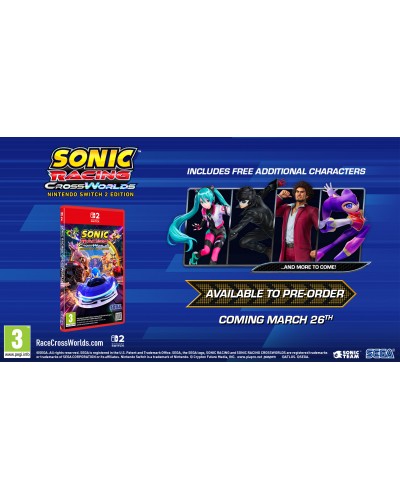 Sonic Racing CrossWorlds Nintendo Switch 2 + Bonus premierowy Sonic Racing CrossWorlds Nintendo Switch 2 + Bonus premierowy