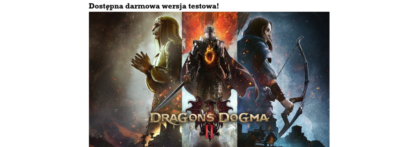 Dragon’s Dogma 2 – polska wersja językowa już dostępna w grze Dragon’s Dogma 2 – polska wersja językowa już dostępna w grze