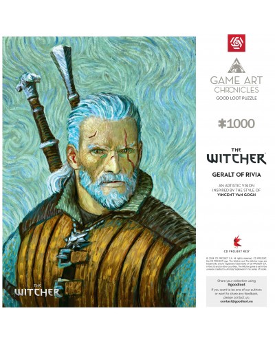 Puzzle Game Art Chronicles The Witcher Geralt & Vincent van Gogh 1000 elementów 