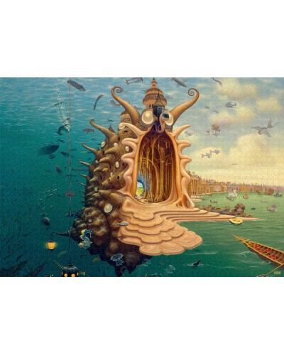Puzzle Imagination Jacek Yerka Port / Harbor 1000 elementów Puzzle Imagination Jacek Yerka Port / Harbor 1000 elementów