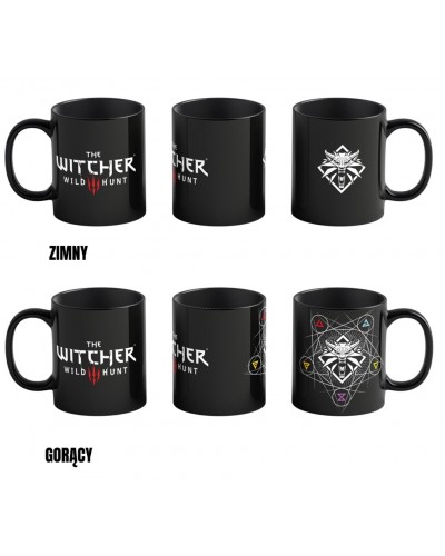 Kubek termoaktywny Wiedźmin 3 Znaki The Witcher 3 Witcher Signs Heat Reveal Mug Promocja Good Loot