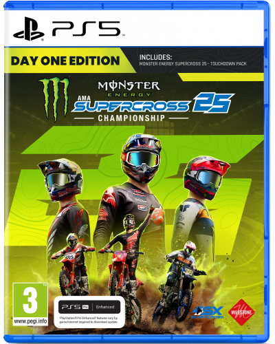 Monster Energy Supercross 25 The Official Video Game PS5 + Pakiet Stars & Stripes + nakładki na analogi Monster Energy Supercross 25 The Official Video Game PS5 + Pakiet Stars & Stripes + nakładki na analogi