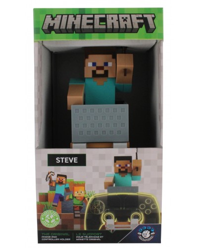 Uchwyt Stojak Smartfon Pad Kontroler Minecraft Steve Cable Guys Uchwyt Stojak Smartfon Pad Kontroler Minecraft Steve Cable Guys